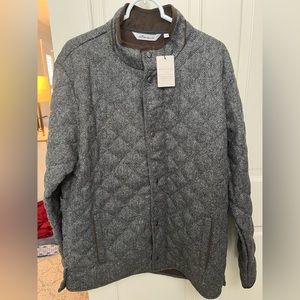 NWT $328.00 Peter Millar Mens Crown Suffolk Quilted Wool Jacket Gray Size LARGE